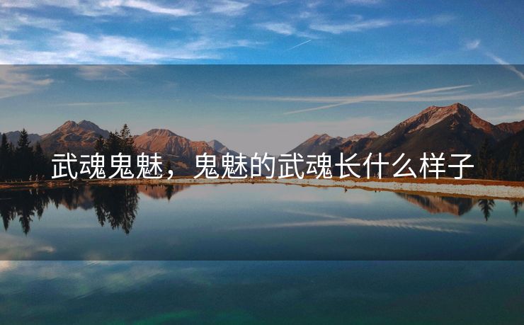 武魂鬼魅，鬼魅的武魂长什么样子